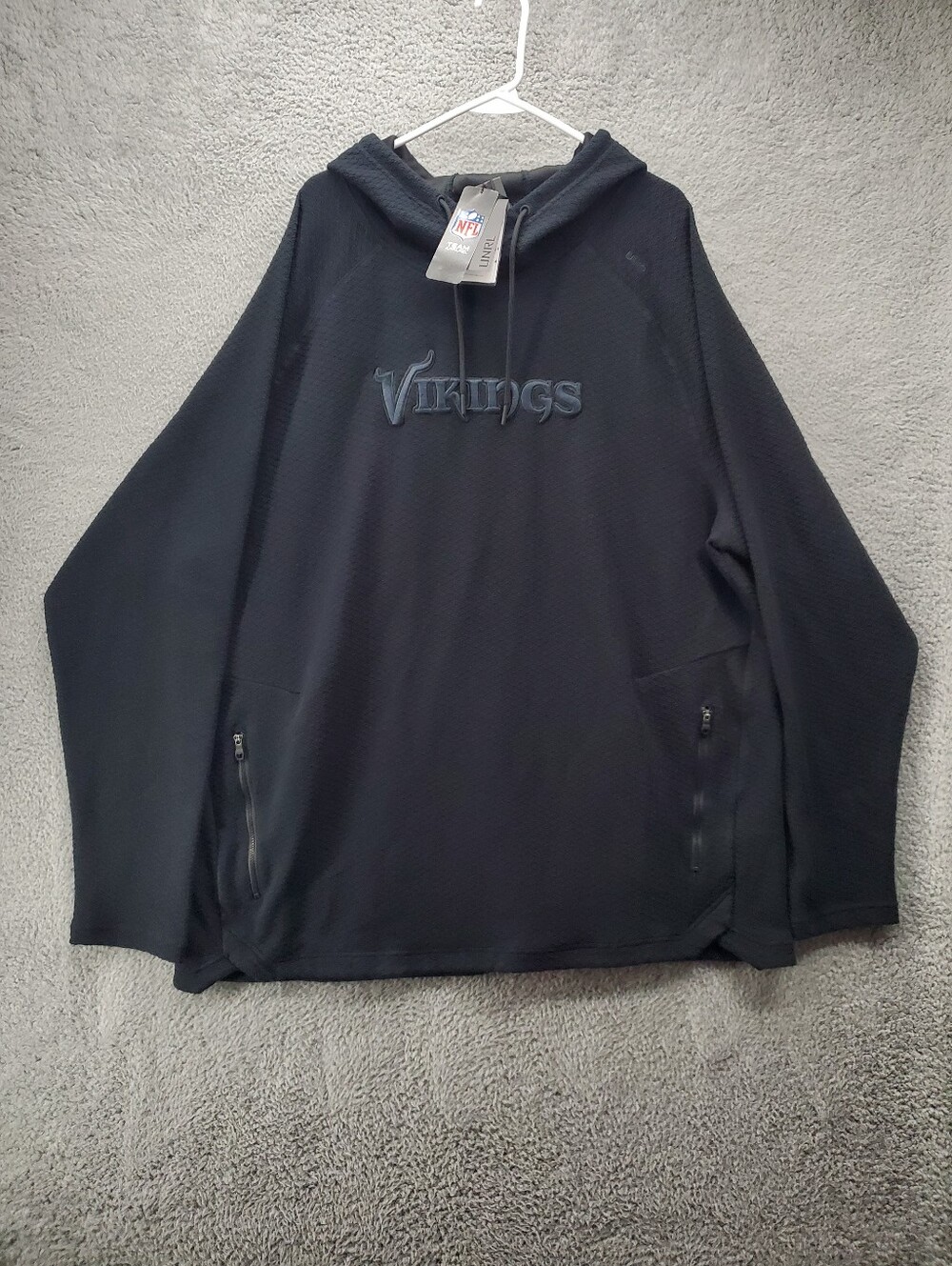 UNRL x Minnesota Vikings 2025 Elevation Hoodie Mens 3XL Black NWT
